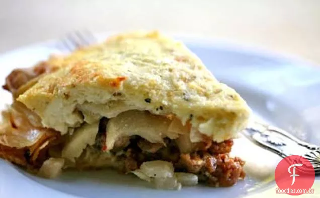 Torta de maçã e Salsicha
