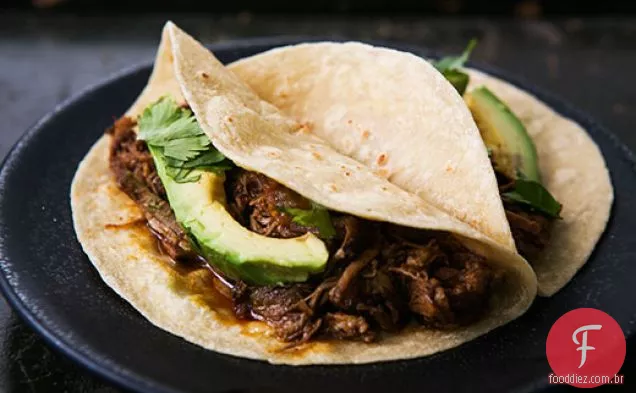 Fogão Lento Mexicano Puxou Carne De Porco