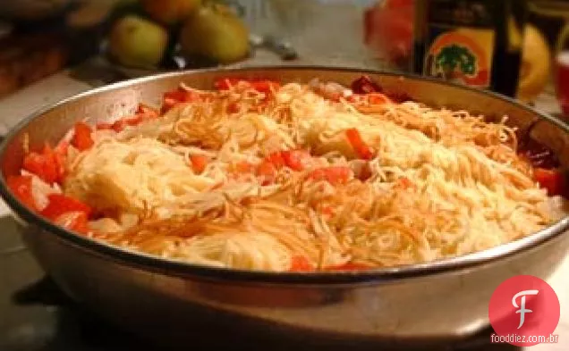 Sopa Seca de Fideo (Ninhos de Cabelo De Anjo de estilo mexicano)