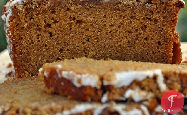 Bolo de especiarias de abóbora maltada com cobertura de Streusel