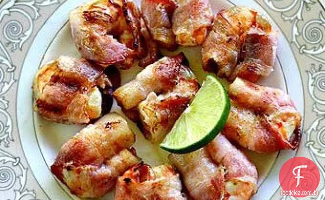 Camarão Embrulhado Em Bacon