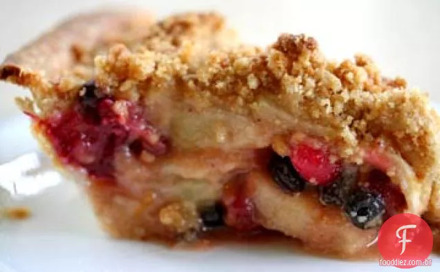 Torta De Crumble De Groselha De Cranberry De Maçã