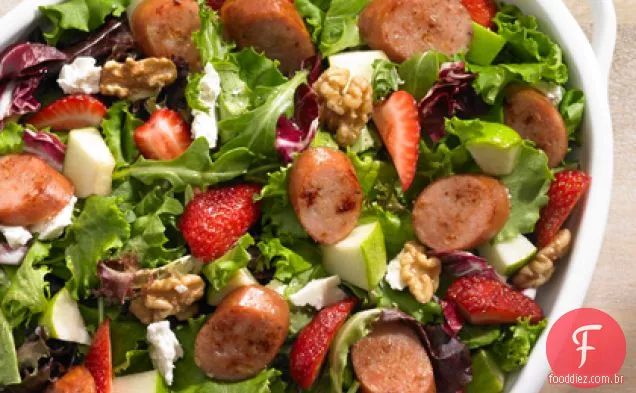 Johnsonville morango e maçã frango salsicha salada