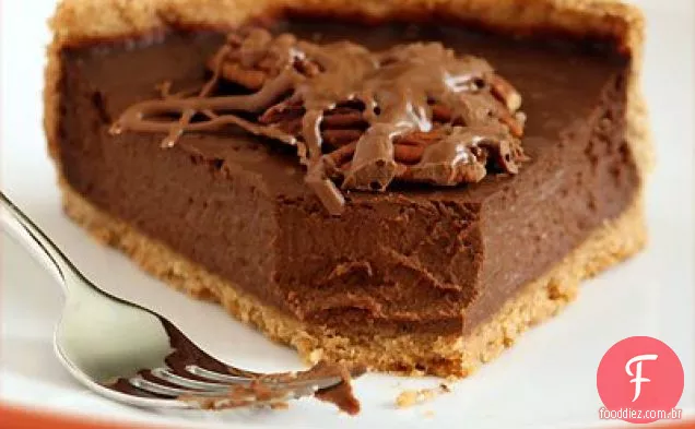 Torta De Abóbora Com Chocolate Triplo Com Crosta De Noz-Pecã