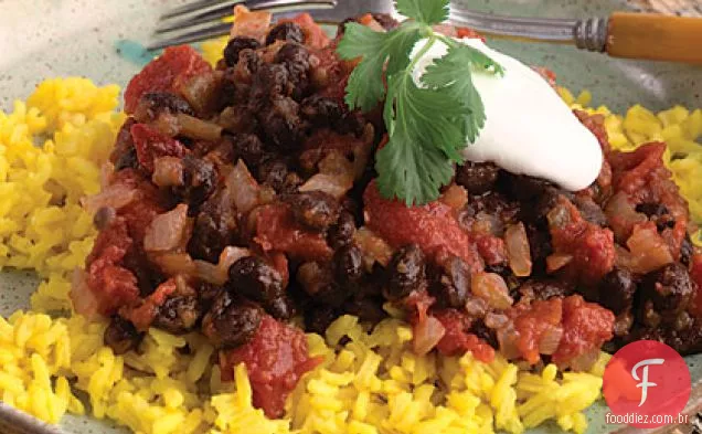 Feijão Preto Chipotle E Arroz