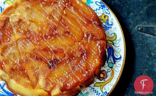 Bolo De Maçã De Cabeça Para Baixo