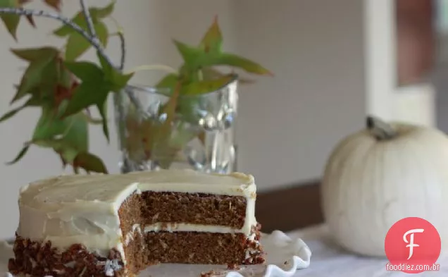 Bolo de abóbora com cobertura de Cream Cheese