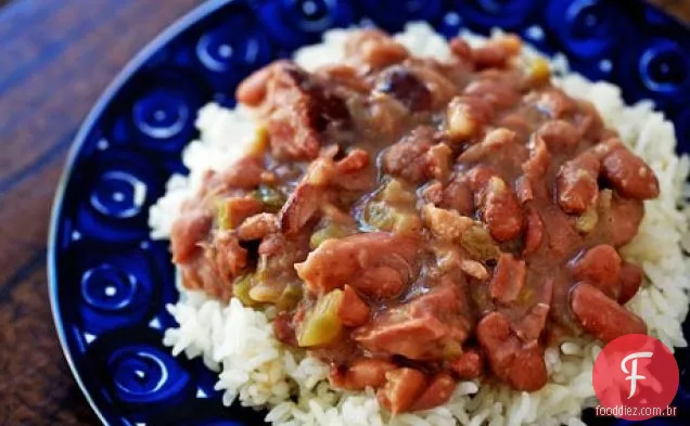 Feijão vermelho e arroz