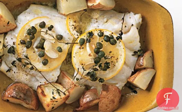 Peixe e batatas fritas