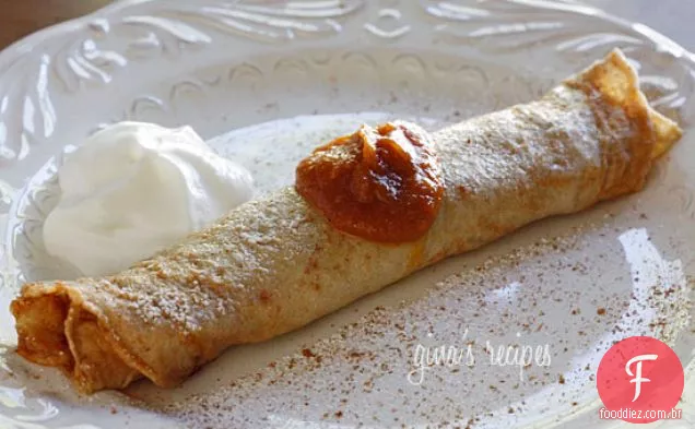 Crepes Temperados Com Abóbora Com Manteiga De Abóbora