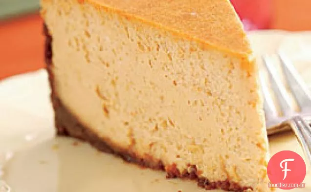 Cheesecake De Abóbora Temperado Com Uma Crosta Gingersnap