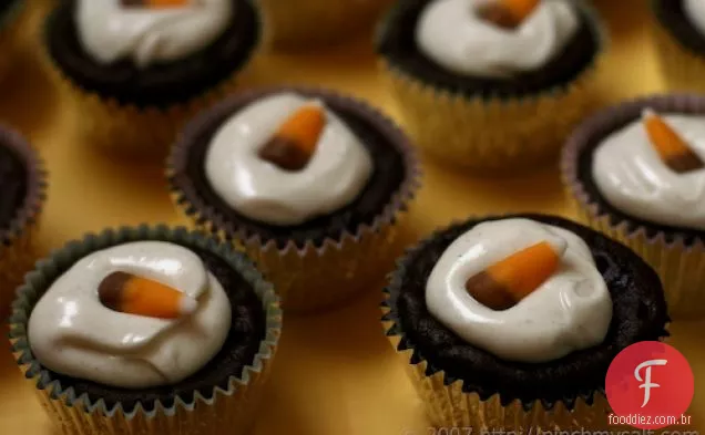 Duplo Chocolate Abóbora Cupcakes