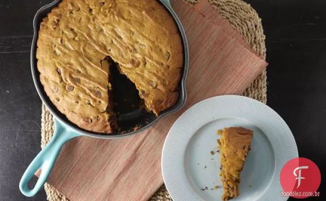 Abóbora Chocolate Chip Skillet Cookie