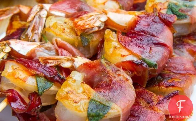 Camarão Saltimbocca