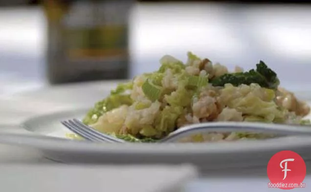 Alho-poró, Couve lombarda e Risoto de nozes