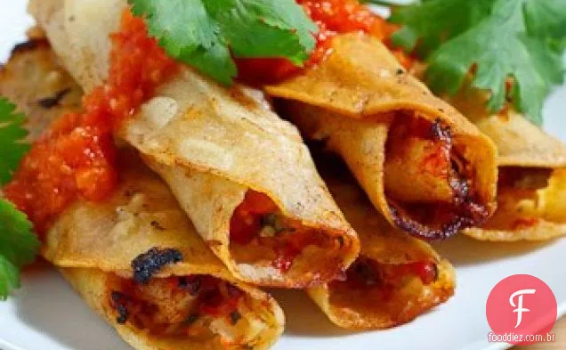 Tacos De Camarão Laminados Crocantes