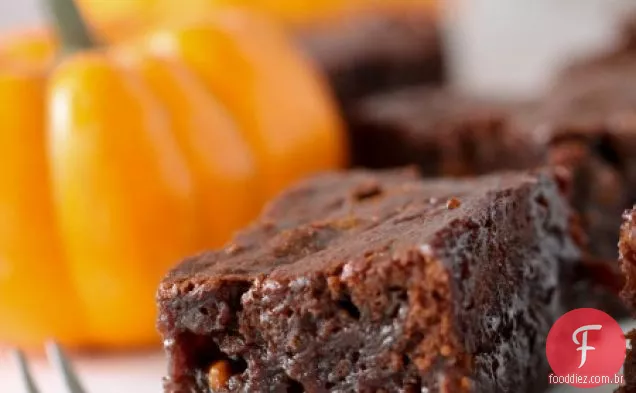 Brownies Pegajosos Do Butterscotch Da Abóbora
