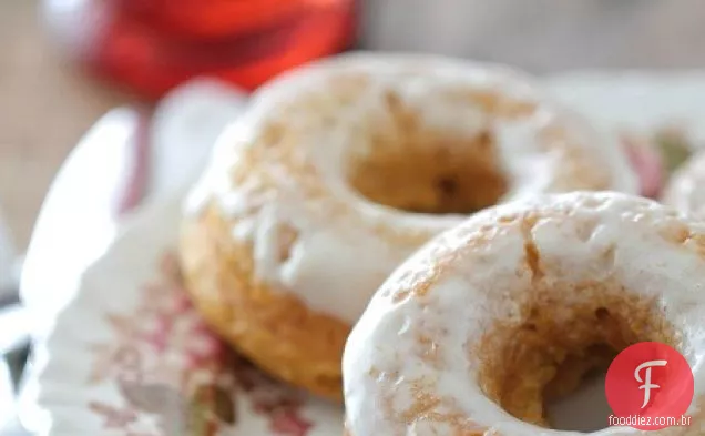 Donuts Vitrificados Assados Do Gelado Da Abóbora