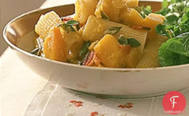 Rigatoni Com Abóbora E Bacon