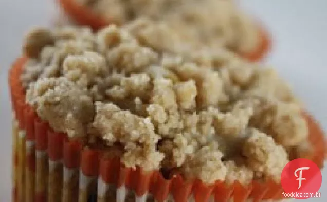Muffins De Cream Cheese De Abóbora Com Cobertura De Migalhas