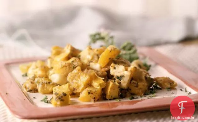 Gratinado de abóbora e pastinaca