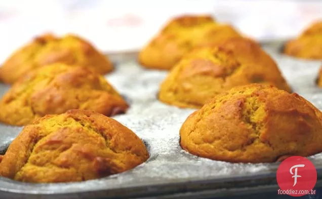 Muffins De Abóbora Torrados Com Baixo Teor De Gordura