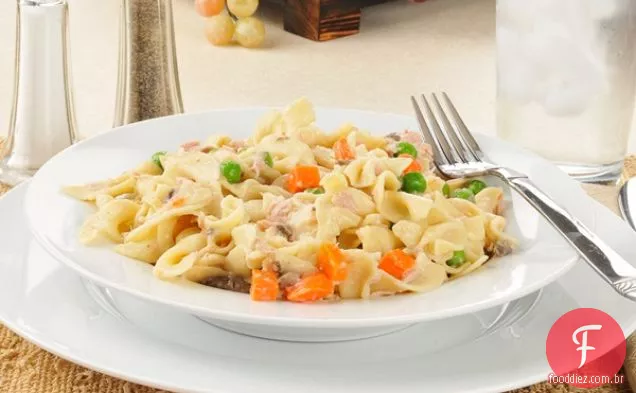 UnCasserole De Macarrão De Atum Sem Leite
