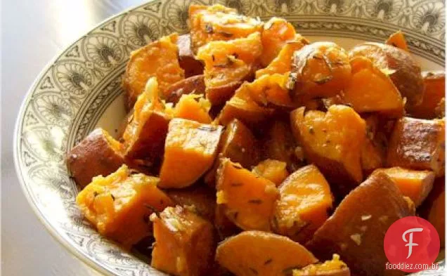 Batata-Doce Assada Com Tomilho (Vegano, Sem Glúten, Sem Nozes, Sem Soja)