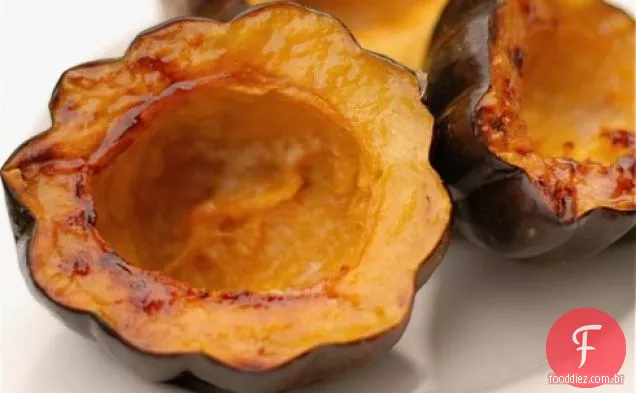Maple Syrup Baked Acorn Squash