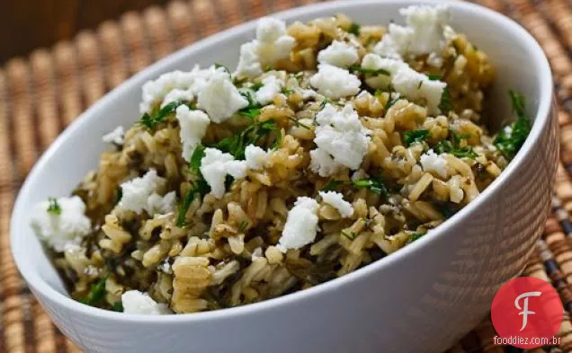 Spanakorizo (Arroz Grego Espinafre)
