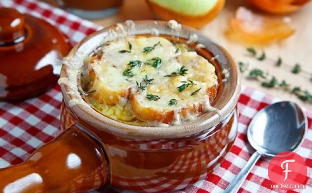 Sopa De Cebola Francesa De Maçã