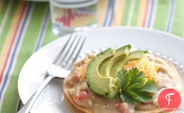 Frango Bacon e Rancho Enchiladas empilhadas