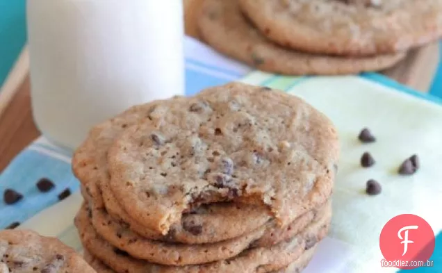 Manteiga de amendoim e mel biscoitos de chocolate de trigo integral