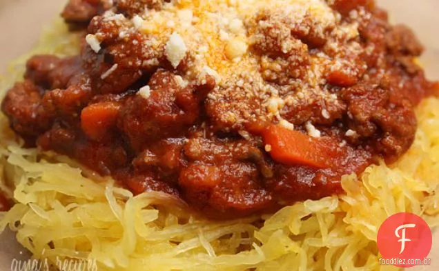 Spaghetti Squash Com Molho De Carne