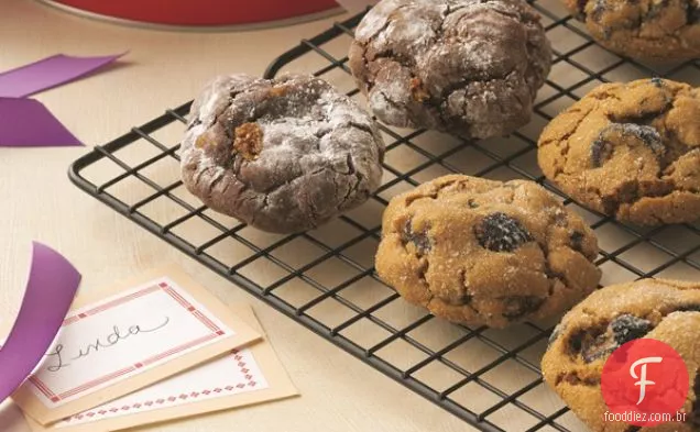 Biscoitos de melaço mastigáveis com gengibre, canela e figos