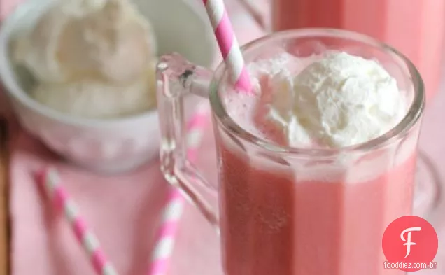 Leite De Morango Congelado Slushy