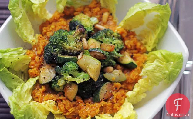 Lentilhas Vermelhas, Brócolis E Courgettes