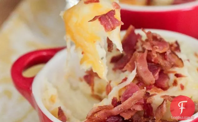 Bacon, Rancho e Cheddar purê de batatas