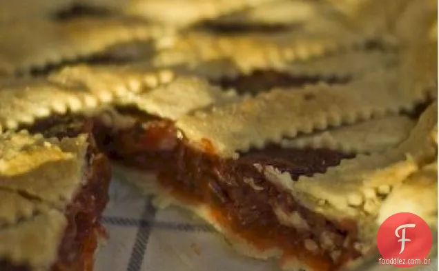 Torta de cereja do Condado de Door com crosta caseira de torta sem glúten