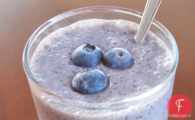 Smoothie de mirtilo e linhaça