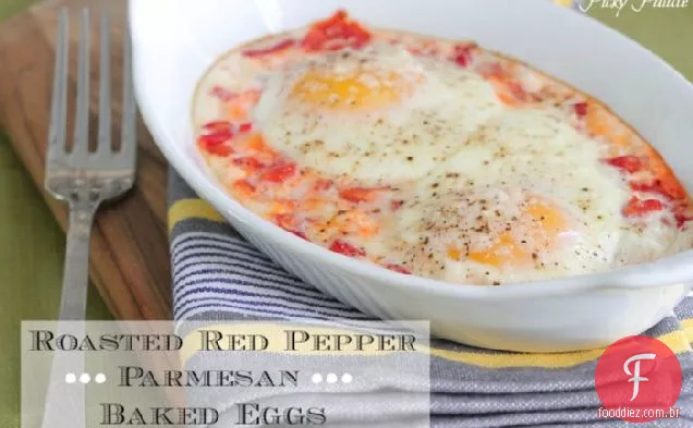 Pimenta Vermelha Assada Parmesão Ovos Cozidos