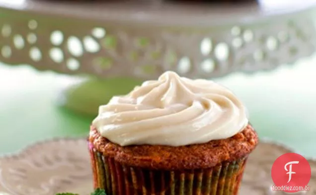 Gengibre-Cenoura Passas Cupcakes