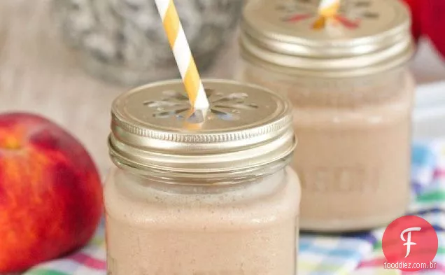 Pêssegos e creme canela Spice gelado