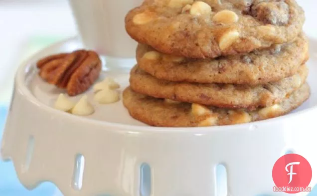 Banana Chocolate Branco e canela torrado Biscoitos De Noz-Pecã