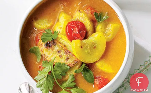 Guisado de abóbora amarela e Curry