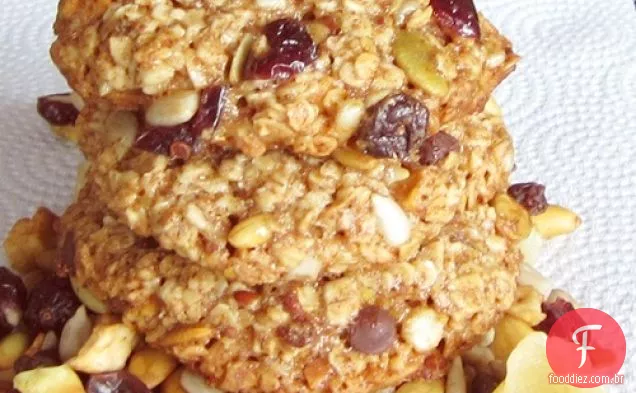 Trail Mix Aveia Snack Cookies