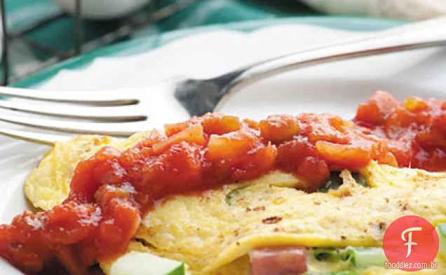 Omelete De Queijo Com Presunto E Queijo Feta