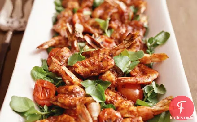Camarão grelhado com molho picante Chile Barra Vieja