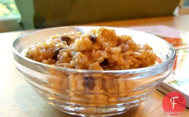 Risoto Fácil De Café Da Manhã Com Passas De Canela (Sem Laticínios,Sem Glúten, Vegano)