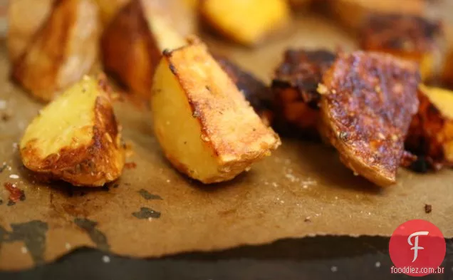 Parmesão-batatas assadas e abóbora
